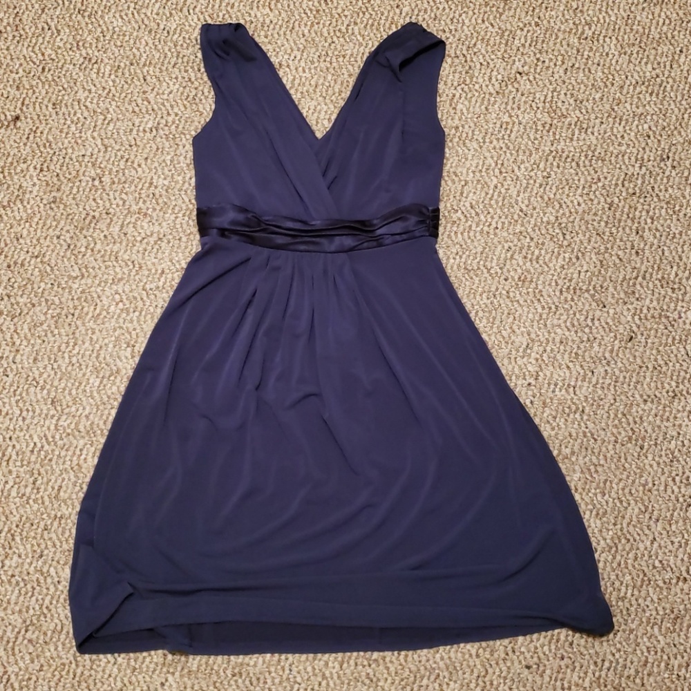 Jersey David's Bridal double-v dress